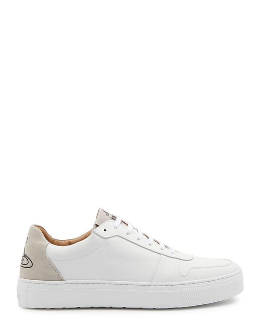 Vivienne Westwood White Panelled Leather Sneakers