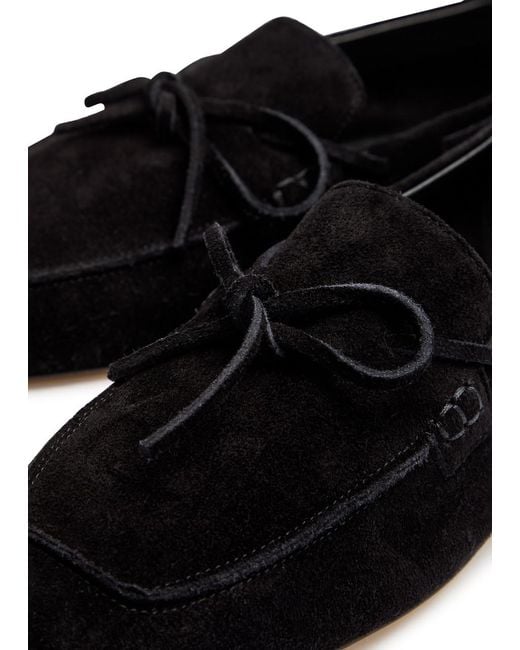 Aeyde Black Jasper Suede Loafers