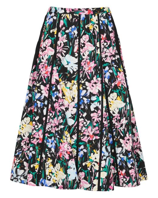3.1 Phillip Lim Multicolor Flowerworks Floral-Print Cotton-Poplin Midi Skirt