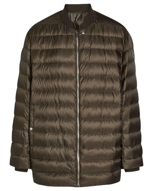 Rick Owens Brown X Moncler Flight Padded Shell Parka for men
