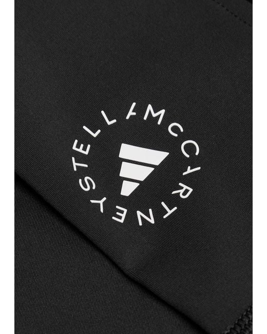 Stella McCartney Black Adidas X Training Logo Stretch-Jersey Mid-Layer Jacket