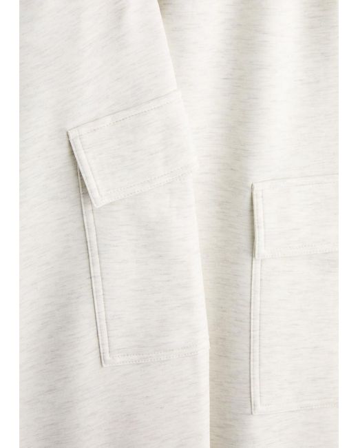 Varley White The Cargo Pant Stretch-Jersey Sweatpants