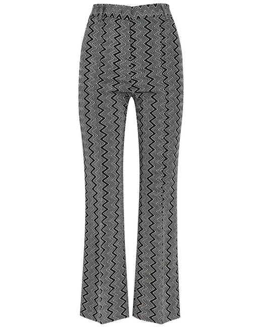 Missoni Gray Zigzag Metallic-Weave Trousers