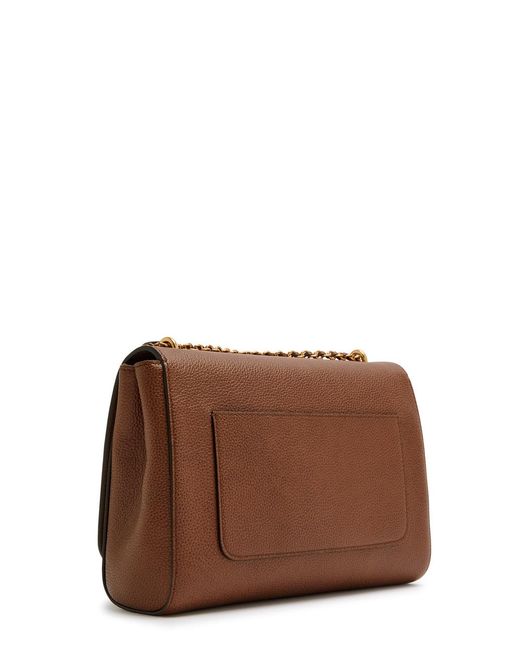 Mulberry Brown Lily Medium Grained Leather Shoulder Bag