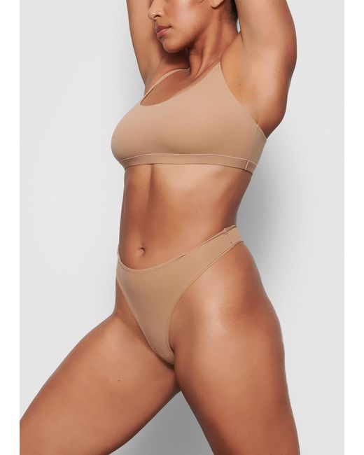 Skims Natural Stretch-Jersey Scoop Bralette