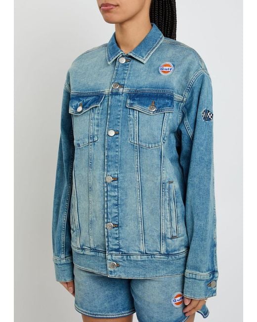 AN-Y1 Blue Star Logo-Embroidered Stretch- Jacket