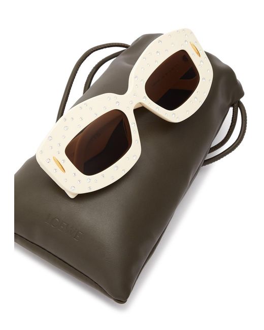 Loewe Multicolor Oversized Crystal-embellished Cat-eye Sunglasses