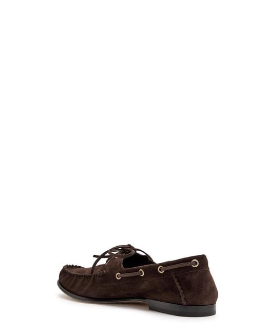 Tom Ford Brown Theo Suede Boat Shoes for men