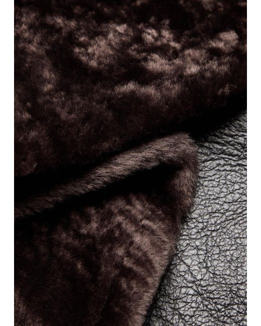 Nour Hammour Black Shearling Head Scarf