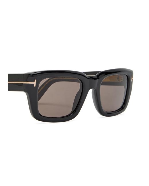 Tom Ford Brown Icon Rectangle-Frame Sunglasses