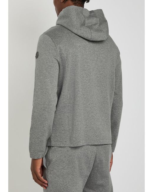 Moncler Gray Logo Cotton-Blend Sweatshirt for men