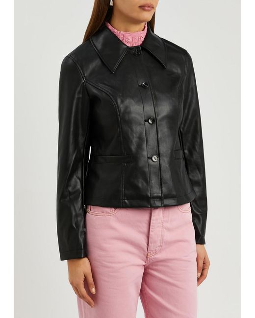Jakke Black Brittany Faux Leather Jacket