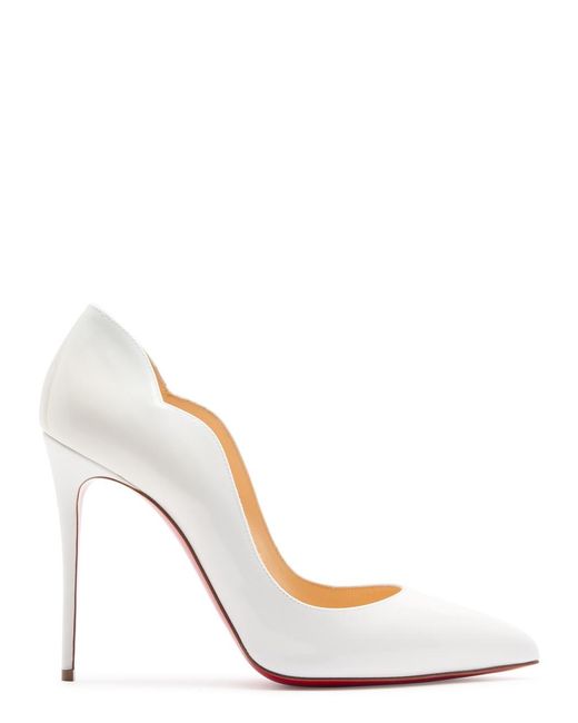 Christian Louboutin White Hot Chick 100 Patent Leather Pumps