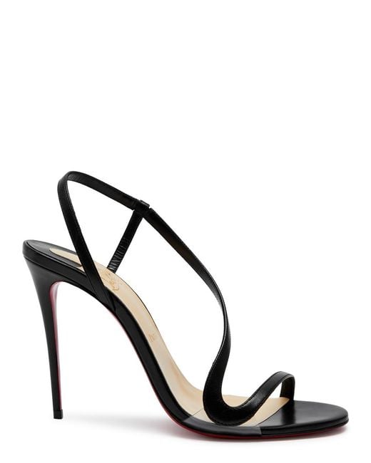 Christian Louboutin Black Rosalie 100 Leather Sandals