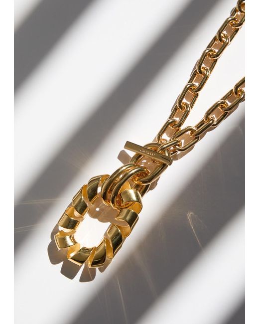 Rabanne Metallic Xl Link Twist Chain Necklace