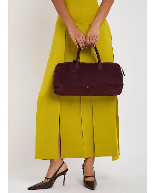 Alaïa Purple Delta Medium Nubuck Top Handle Bag