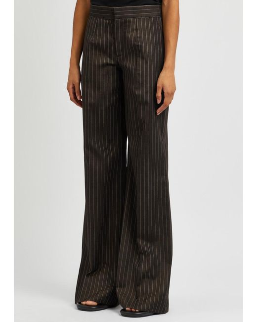 Jean Paul Gaultier Gray The Thong Pinstriped Wool-blend Trousers