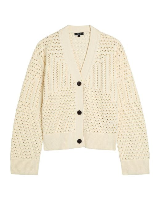 Rails Natural Geneva Pointelle Cotton Cardigan