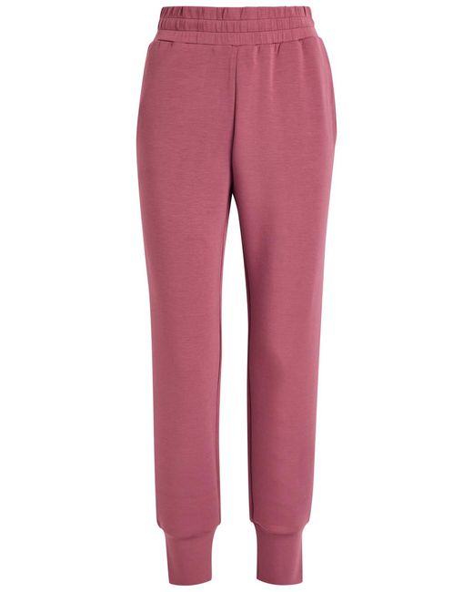 Varley Red The Slim Cuff 27.5 Stretch-Jersey Sweatpants
