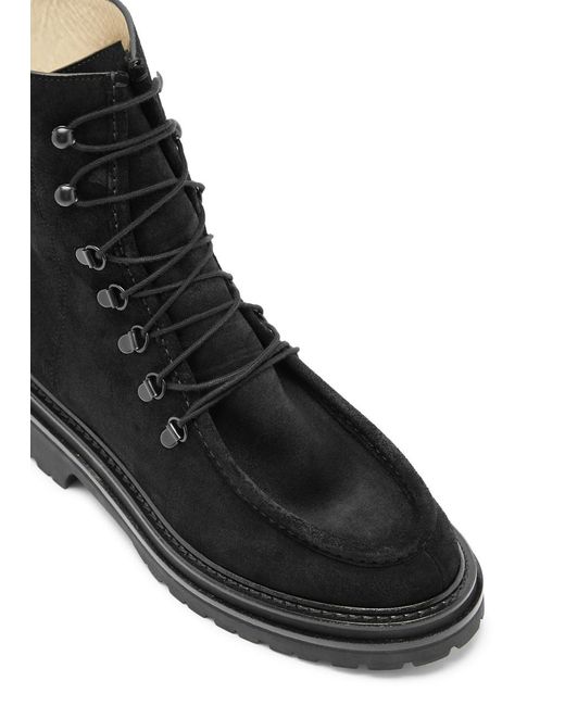 LEGRES Black College Suede Ankle Boots