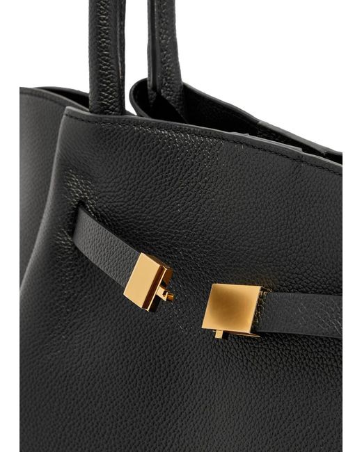 DeMellier London Black New York Grained Leather Tote
