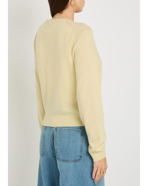 PAIGE Natural Brioche Cashmere Cardigan