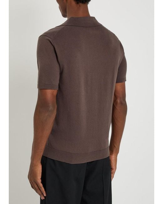 Raith Brown Priva Cotton Polo Shirt for men