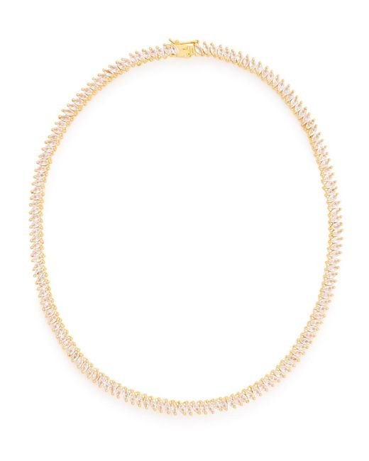 Fallon White Rivière Crystal-embellished Necklace