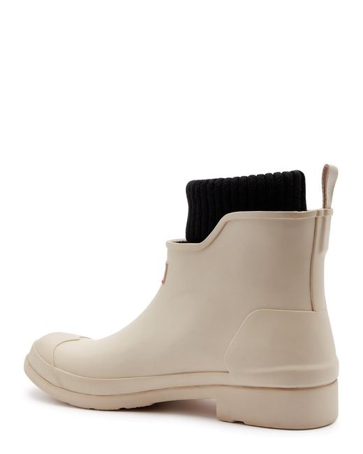 Hunter Natural Chelsea Rubber Ankle Boots