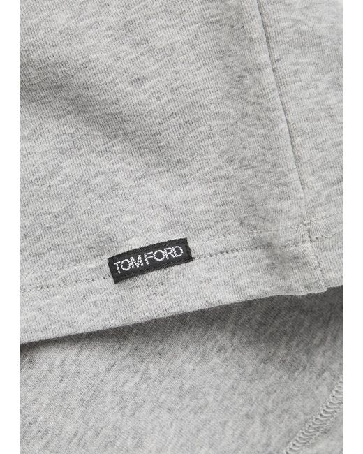 Tom Ford Gray Stretch-Cotton T-Shirt for men