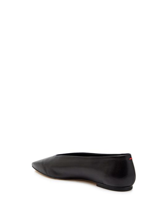 Aeyde Black Betty Leather Ballet Flats