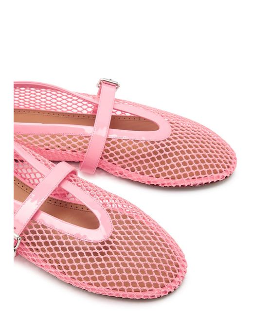 Alaïa Pink Mesh Ballet Flats