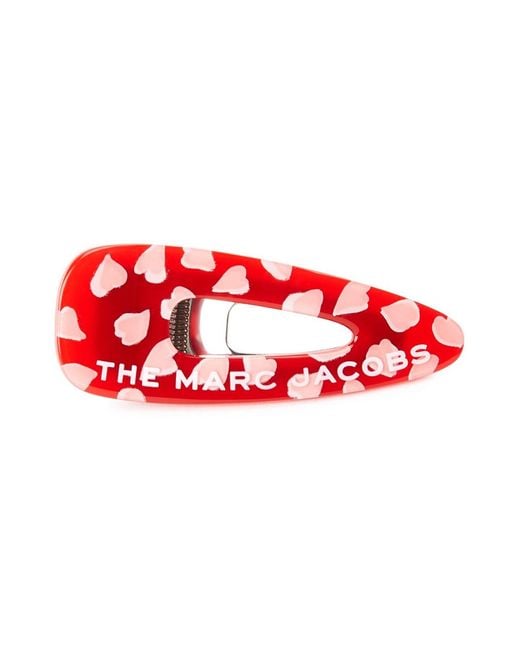 Marc Jacobs Red Heart-Print Hair Clip