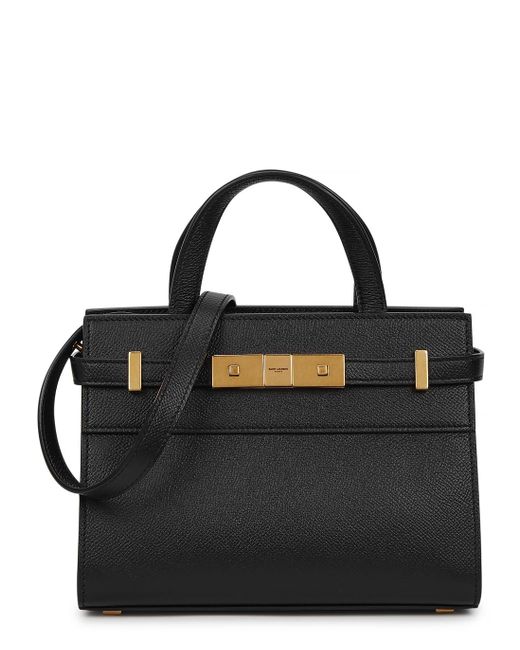 Saint Laurent Manhattan Small Shopping Bag Smooth Leather Black
