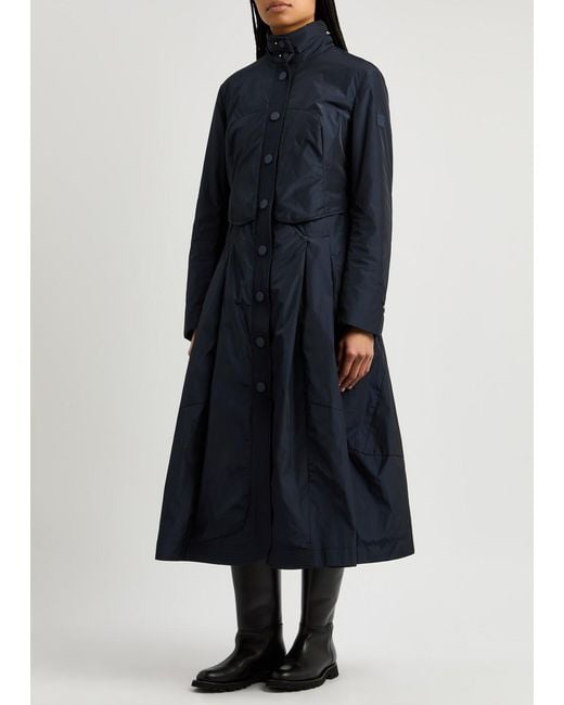 High Blue Depth Hooded Shell Parka Coat