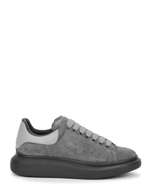 alexander mcqueen trainers grey suede