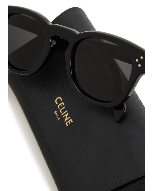 Céline Black Round-frame Sunglasses , Designer-stamped Arms, 100% Uv Protection
