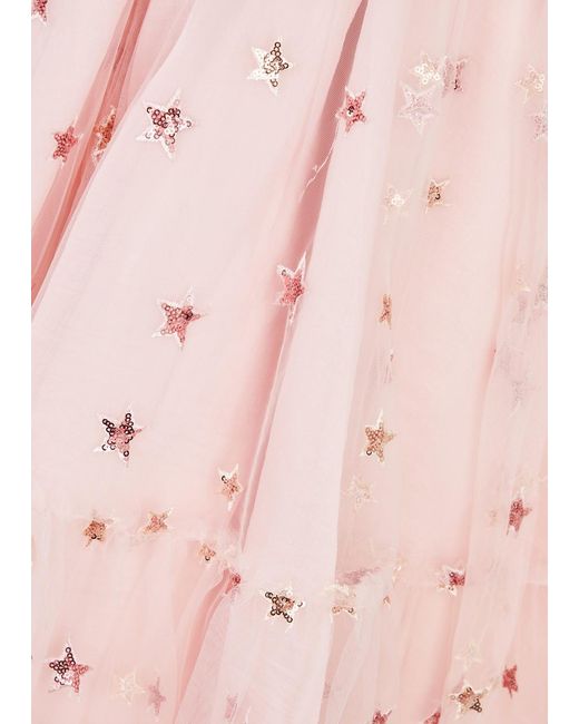 Sister Jane Pink Layla Star-embellished Tulle Mini Dress