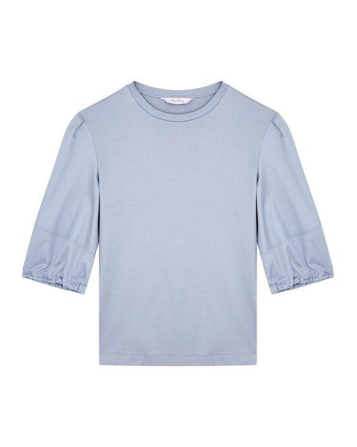 Max Mara Blue Tebaide Jersey T-Shirt