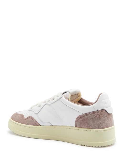 Autry White Medalist Panelled Leather Sneakers