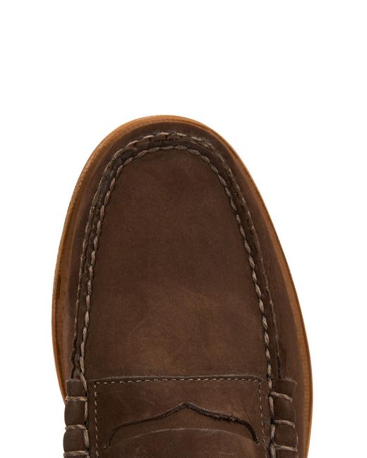 G.H.BASS Brown G. H Bass & Co Weejuns Heritage Nubuck Loafers for men
