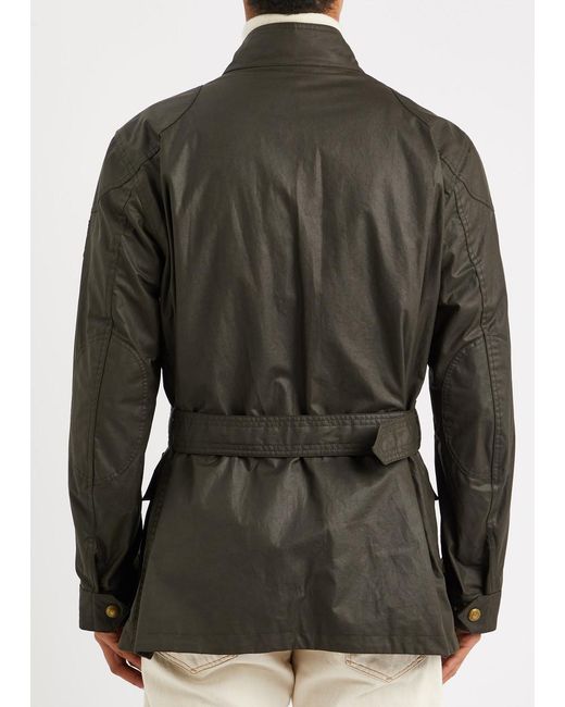 Belstaff Black Trialmaster Waxed Cotton Jacket for men