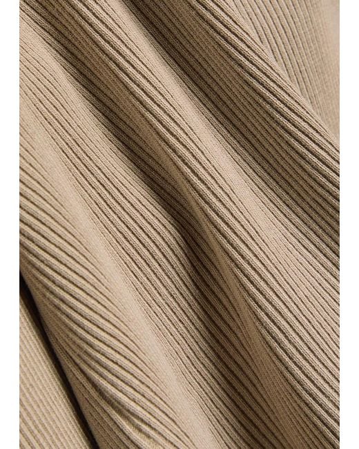 Citizens of Humanity Natural Brea 60S Ribbed Stretch-Knit Polo Top