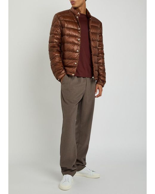 Moncler Brown Selves Quilted Shell Jacket for men