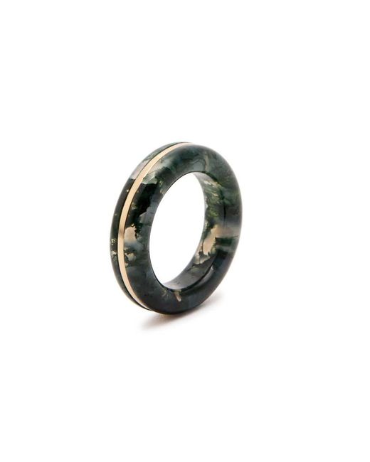BY PARIAH Green Essential Agate Stacking Ring