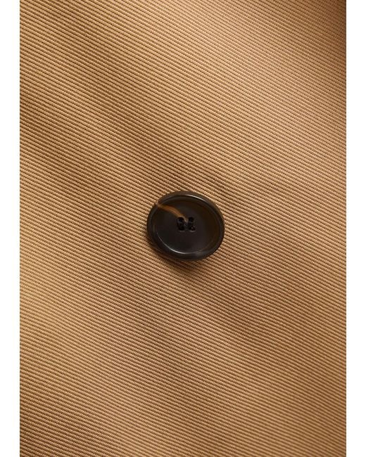 Maria McManus Natural Double-Breasted Cotton Trench Coat
