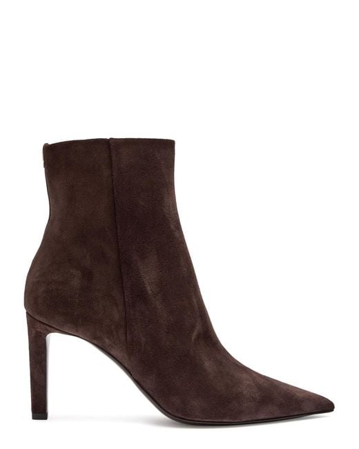 Jimmy Choo Brown Frankie 85 Suede Ankle Boots