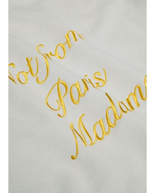 Drole de Monsieur Gray Le Hoodie Slogan Calligraphy Hooded Cotton Sweatshirt for men