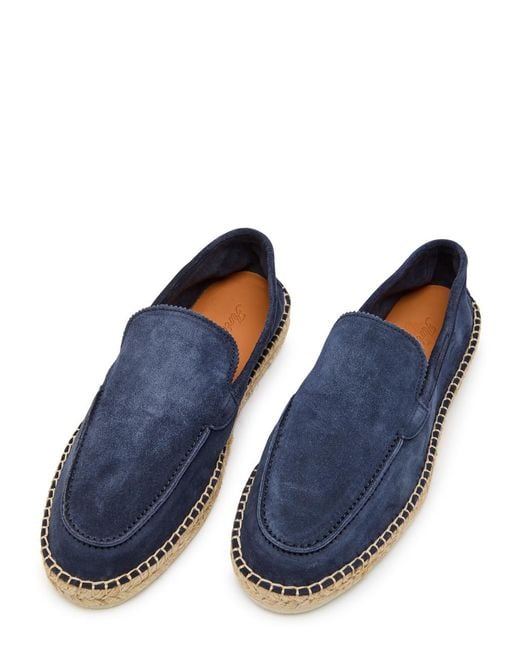 Aurélien Blue Beachside Suede Espadrille Loafers for men