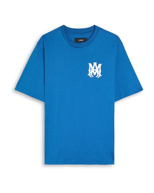 Amiri Blue Core Logo-Print Cotton T-Shirt for men